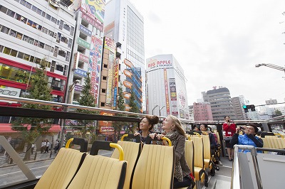 2階建てオープントップバスで東京都内、自由に乗り降り！｜スカイホップバス 東京スカイホップバス　当日券 （ご乗車当日有効）