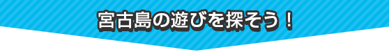 宮古島の遊びを探そう