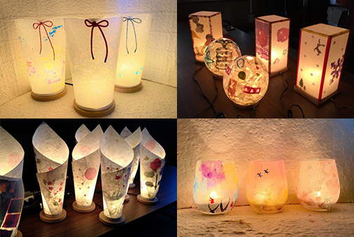 和紙あかり作り