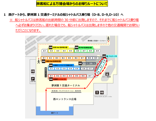 中之島ノースGATE 乗船場所