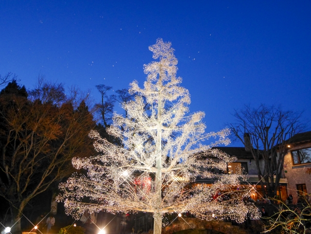 クリスタルガラスのクリスマスツリー