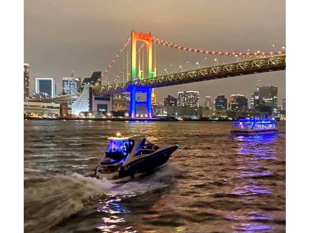 【東京・貸切クルーズ】チャーターでライトアップされる街並みを船上から眺めよう！★一人8750円からナイトクルージング