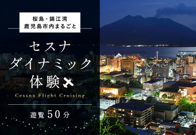 鹿児島エリア／遊覧時間【50分プラン】桜島・錦江湾鹿児島市内まるごとセスナダイナミック体験