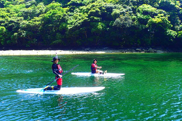 屋久島の大自然でSUP（スタンドアップパドルボード）体験【屋久島ガイド島あそび/鹿児島/通年/】