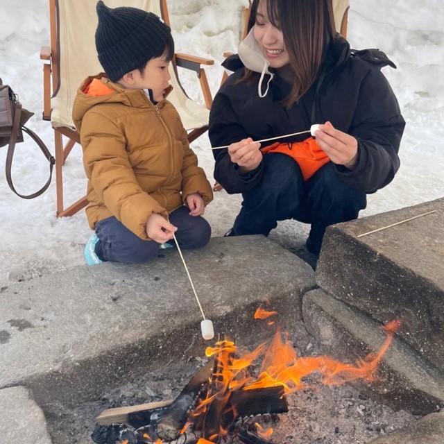 【定山渓】ぽくぽく薪割り＆焼きマシュマロ【小さいお子様にも♪】