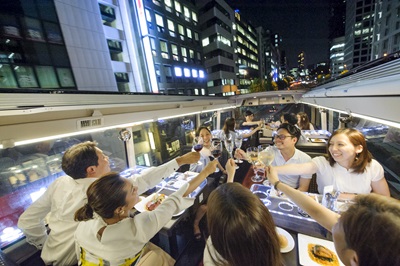 【東京レストランバス】★夏季限定★東京の夜景を肴に楽しむ『フレンチビアガーデン』★飲み放題付
