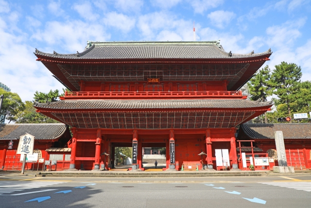 【B7396】増上寺「三解脱門」夜の特別公開と東京タワー