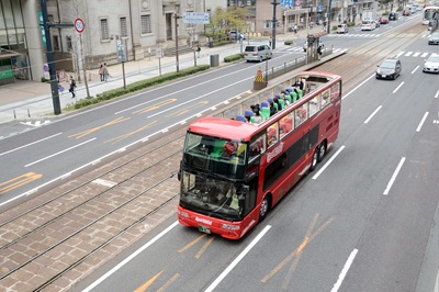 二階建てオープンバス　めいぷるスカイ「ドリミネーションコース」