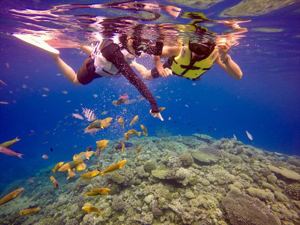 在水納島搭船浮潛和兩種水上活動和海水浴！ ！　★附BBQ午餐★