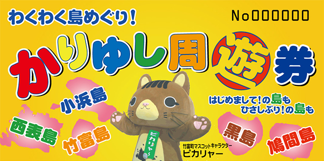 八重山諸島を巡る観光に便利！フェリーパス　かりゆし周遊券【3日間】